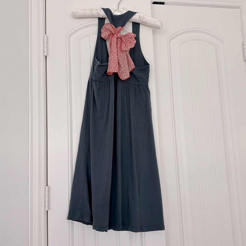 Anthropologie Cotton Racerback Bow Dress
